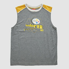 Pittsburgh Steelers NFL 2000s Pullover Tank Heather Gray Vintage | Fanatics