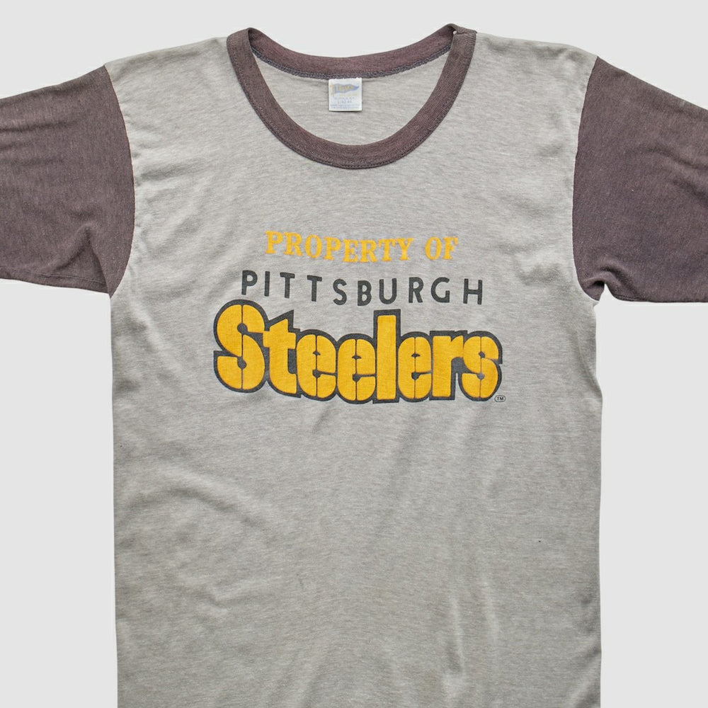 Pittsburgh Steelers Trench 80s T-Shirt Heather Gray Vintage | Fanatics