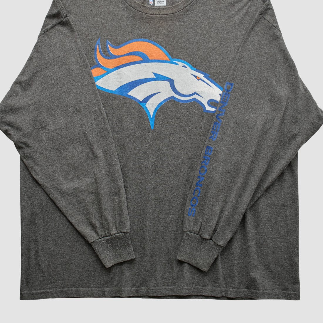 Denver Broncos 2010s Long Sleeve T-Shirt Dark Heather Gray Vintage | Fanatics