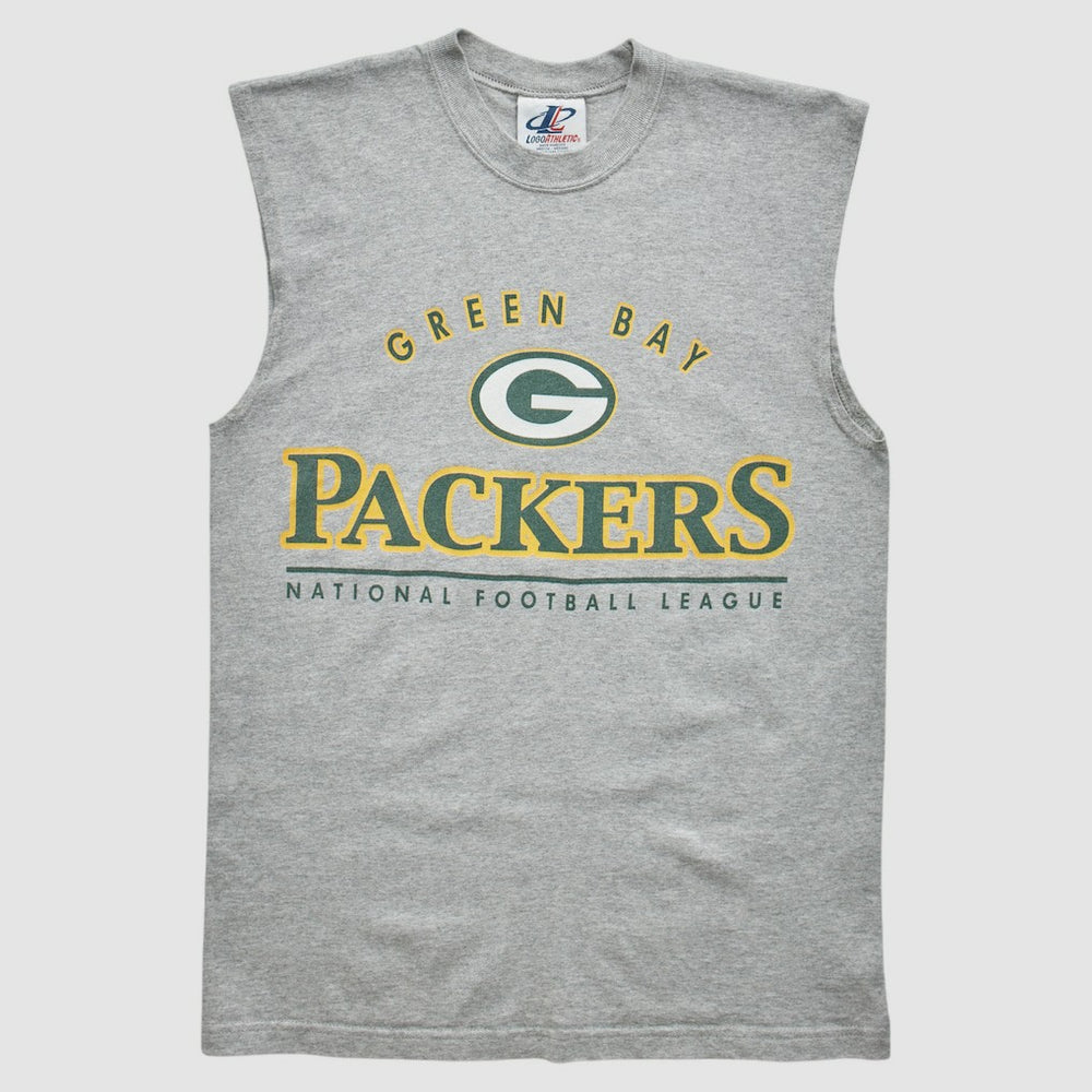 Green Bay Packers Logo Athletic 2000s Tank Heather Gray Vintage | Fanatics