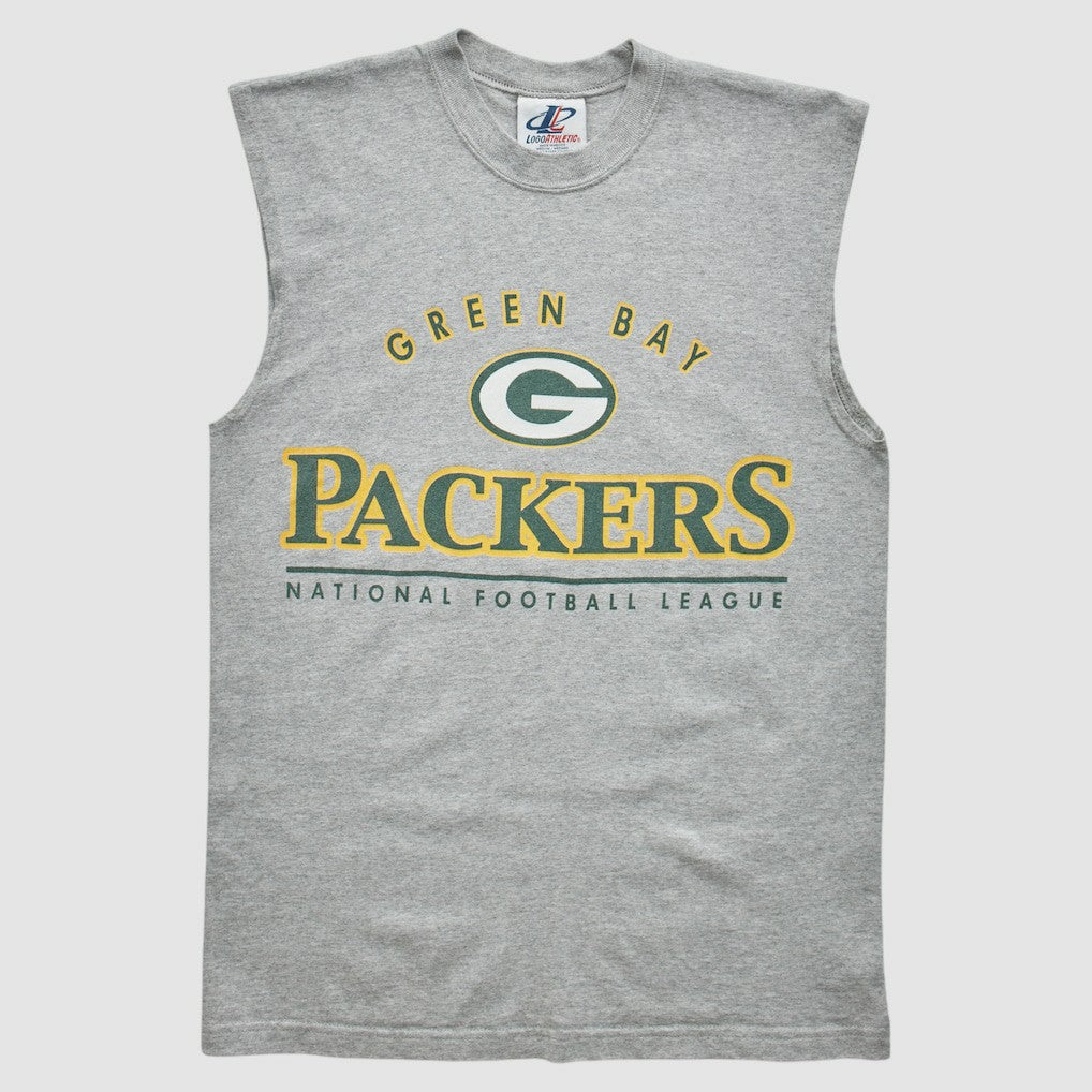 Green Bay Packers Logo Athletic 2000s Tank Heather Gray Vintage | Fanatics