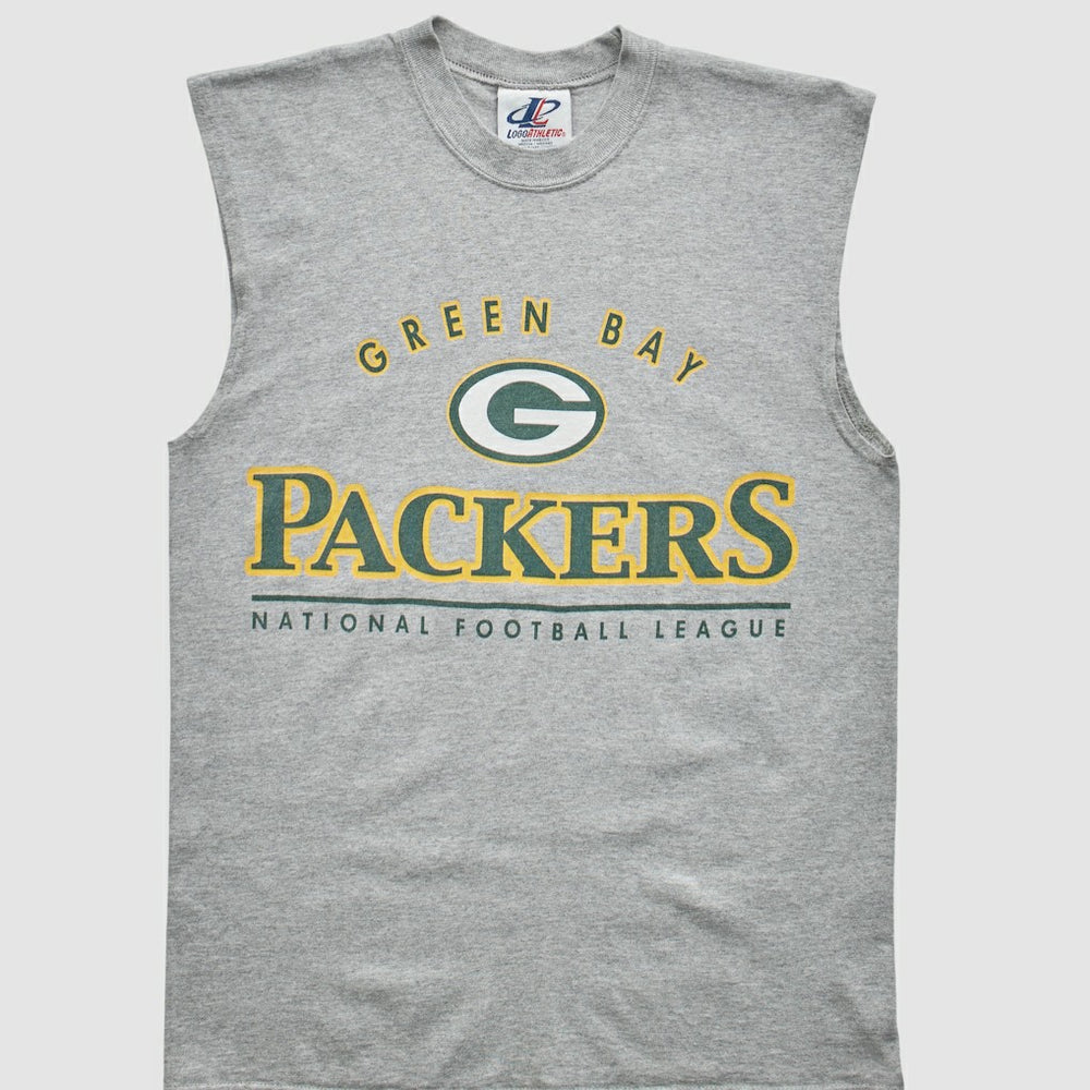 Green Bay Packers Logo Athletic 2000s Tank Heather Gray Vintage | Fanatics