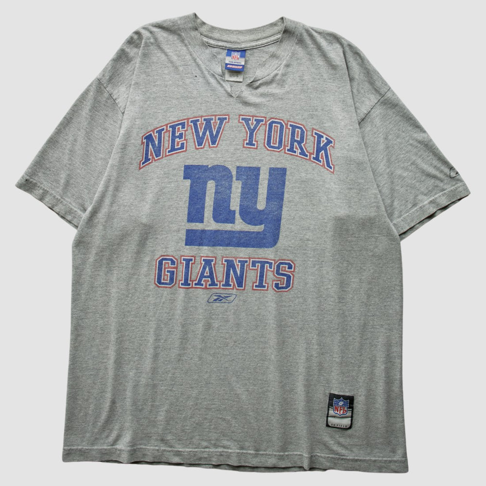 New York Giants Reebok 2000s T-Shirt Heather Gray Vintage | Fanatics