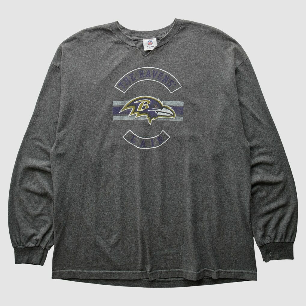 Baltimore Ravens NFL 2010s Long Sleeve T-Shirt Dark Heather Gray Vintage | Fanatics