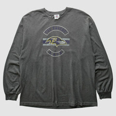 Baltimore Ravens NFL 2010s Long Sleeve T-Shirt Dark Heather Gray Vintage | Fanatics