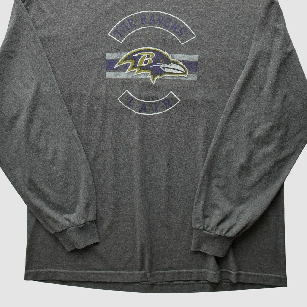 Baltimore Ravens NFL 2010s Long Sleeve T-Shirt Dark Heather Gray Vintage | Fanatics