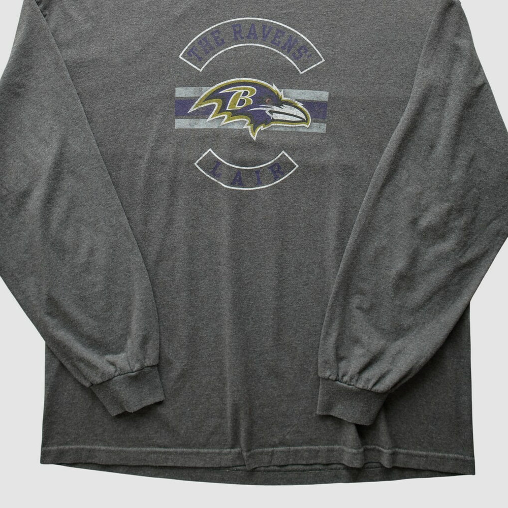 Baltimore Ravens NFL 2010s Long Sleeve T-Shirt Dark Heather Gray Vintage | Fanatics