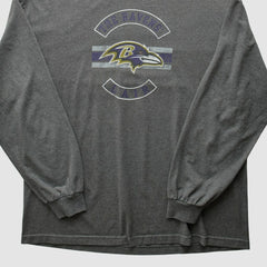 Baltimore Ravens NFL 2010s Long Sleeve T-Shirt Dark Heather Gray Vintage | Fanatics