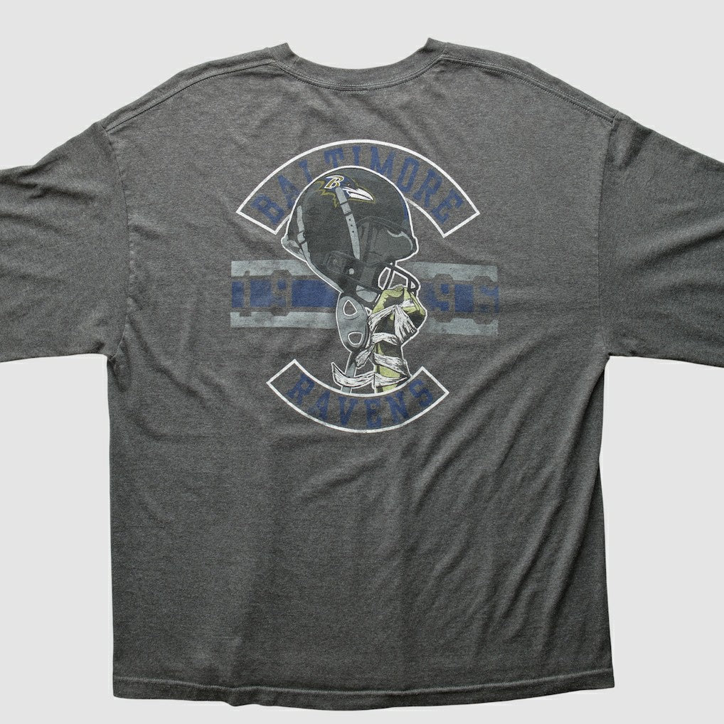 Baltimore Ravens NFL 2010s Long Sleeve T-Shirt Dark Heather Gray Vintage | Fanatics