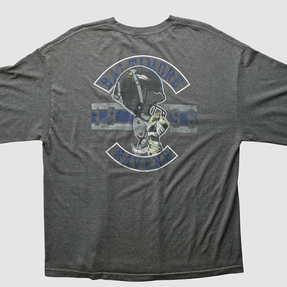 Baltimore Ravens NFL 2010s Long Sleeve T-Shirt Dark Heather Gray Vintage | Fanatics