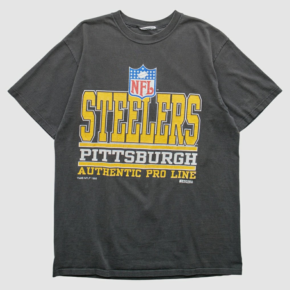 Pittsburgh Steelers Russell 1995 Pullover T-Shirt Black Vintage | Fanatics