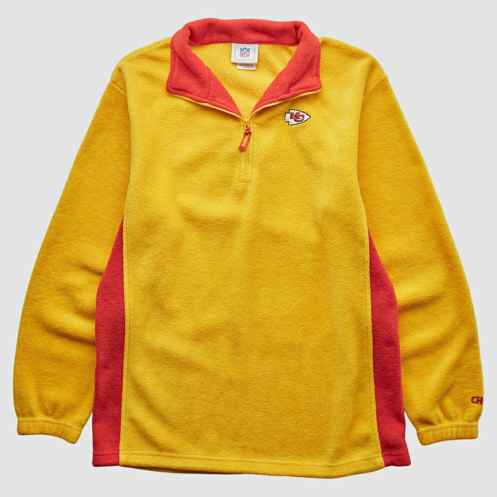 Kansas City Chiefs NFL 2000s 1/4 Zip Sweatshirt Yellow Vintage | Fanatics