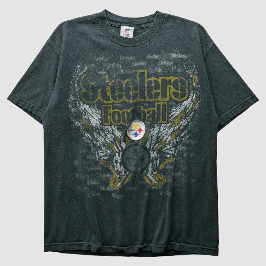 Pittsburgh Steelers NFL 2010s T-Shirt Charcoal Vintage | Fanatics