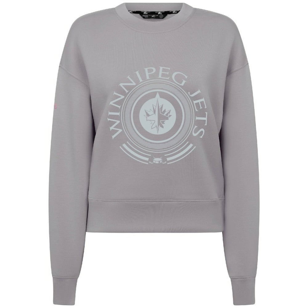 Winnipeg Jets Levelwear Women's Slate & Snow Sponge Tri-Blend Sweatshirt - Gray - NHL