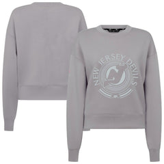 New Jersey Devils Levelwear Women's Slate & Snow Sponge Tri-Blend Sweatshirt - Gray - NHL