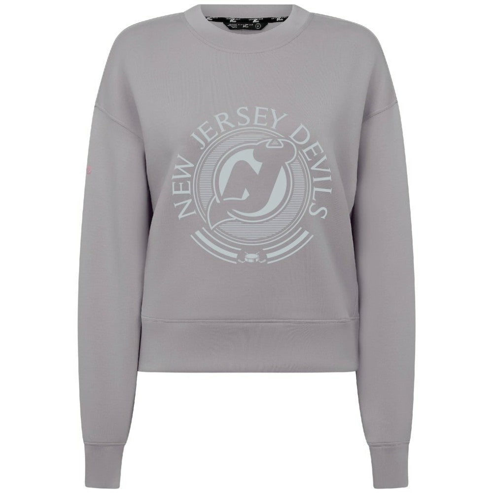 New Jersey Devils Levelwear Women's Slate & Snow Sponge Tri-Blend Sweatshirt - Gray - NHL