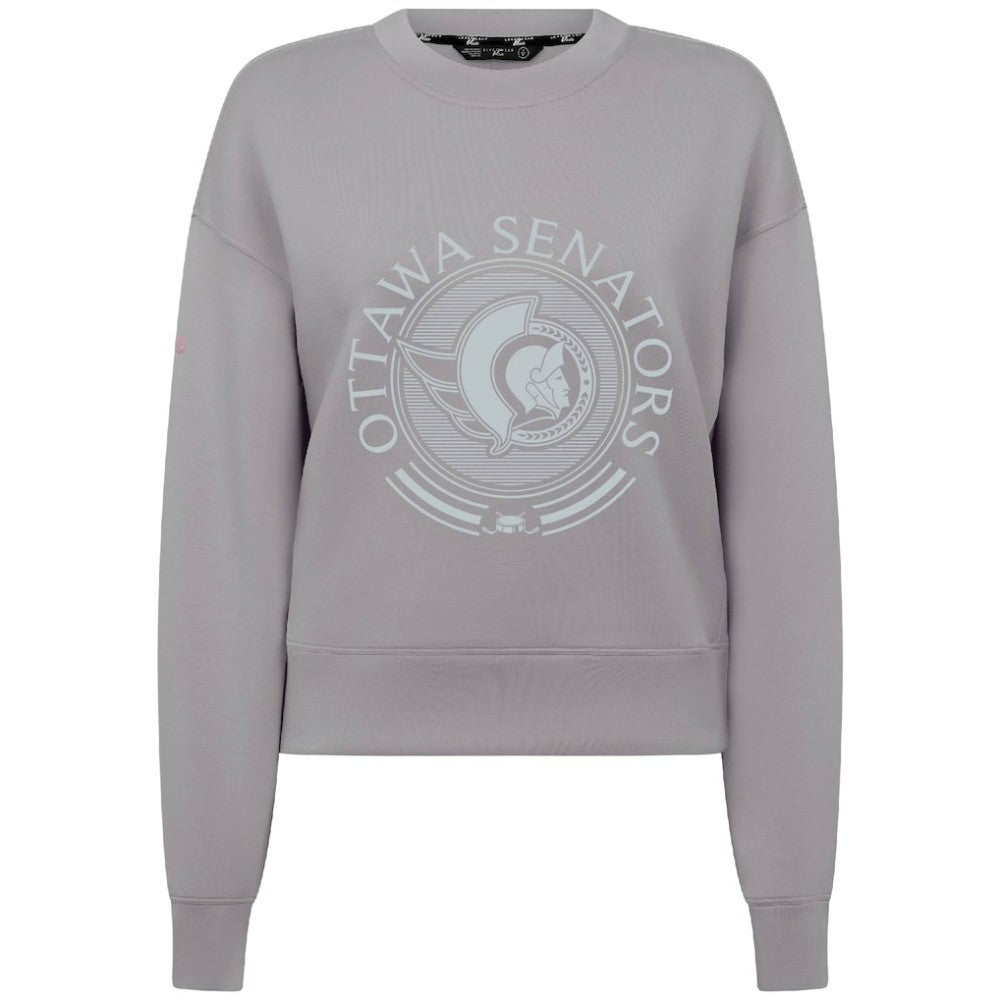 Ottawa Senators Levelwear Women's Slate & Snow Sponge Tri-Blend Sweatshirt - Gray - NHL