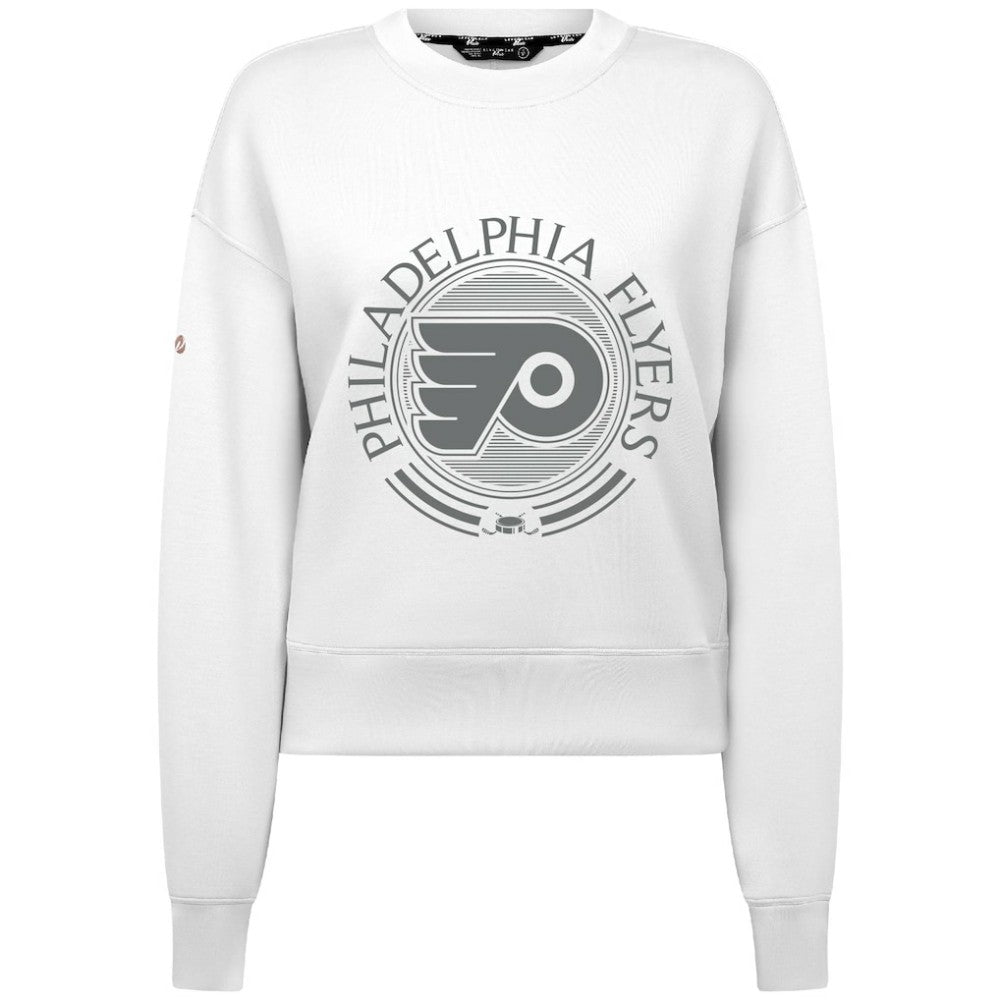 Philadelphia Flyers Levelwear Women's Slate & Snow Sponge Tri-Blend Sweatshirt - White - NHL