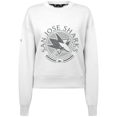 San Jose Sharks Levelwear Women's Slate & Snow Sponge Tri-Blend Sweatshirt - White - NHL