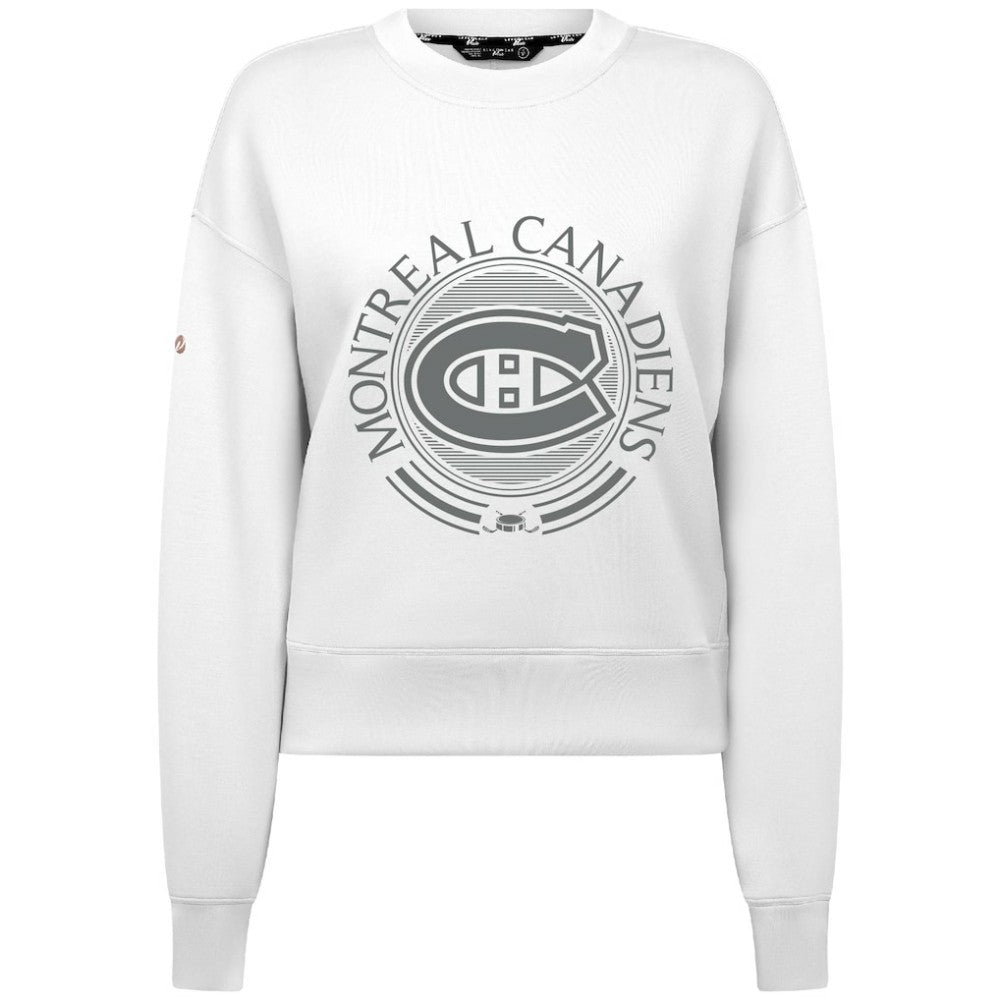 Montreal Canadiens Levelwear Women's Slate & Snow Sponge Tri-Blend Sweatshirt - White - NHL