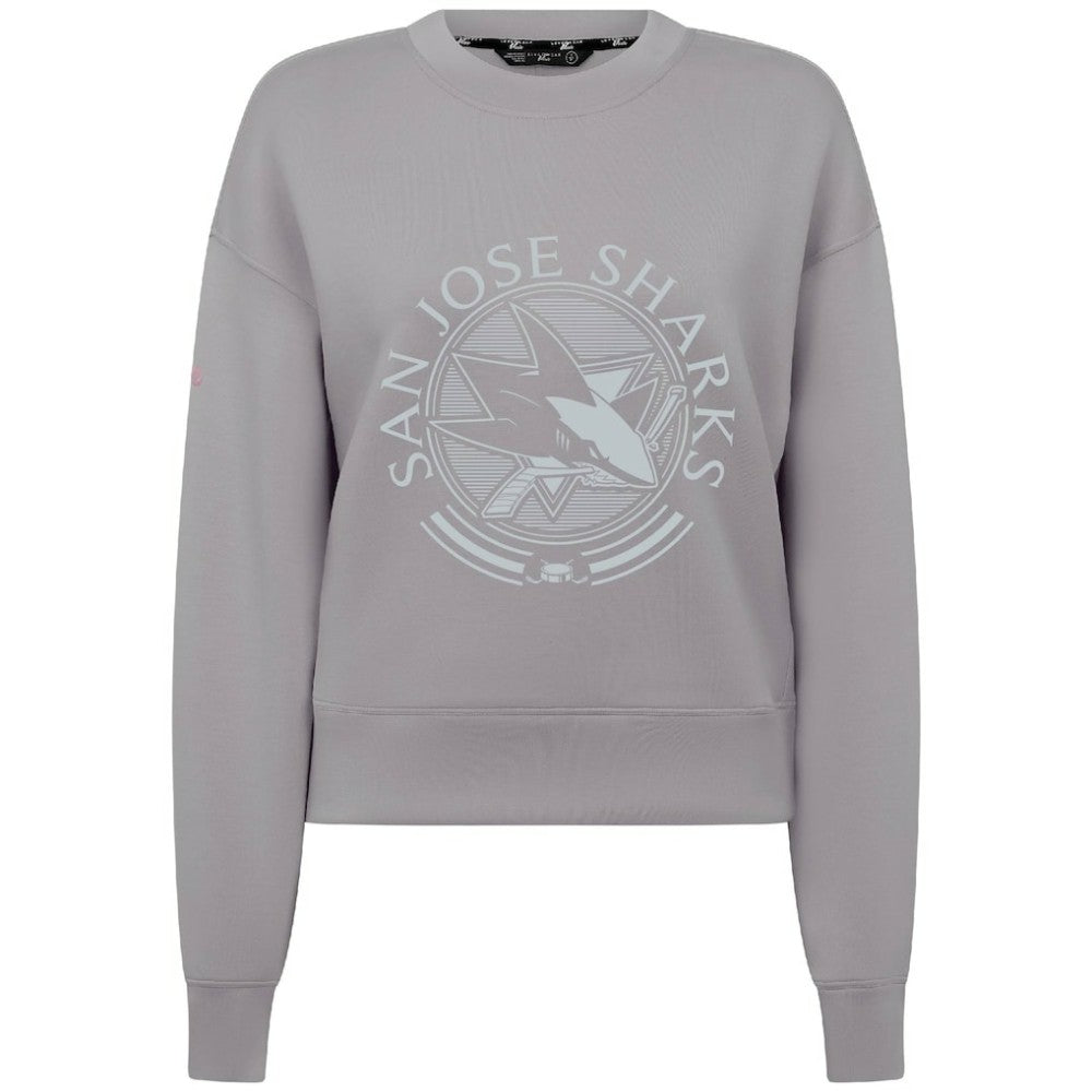San Jose Sharks Levelwear Women's Slate & Snow Sponge Tri-Blend Sweatshirt - Gray - NHL