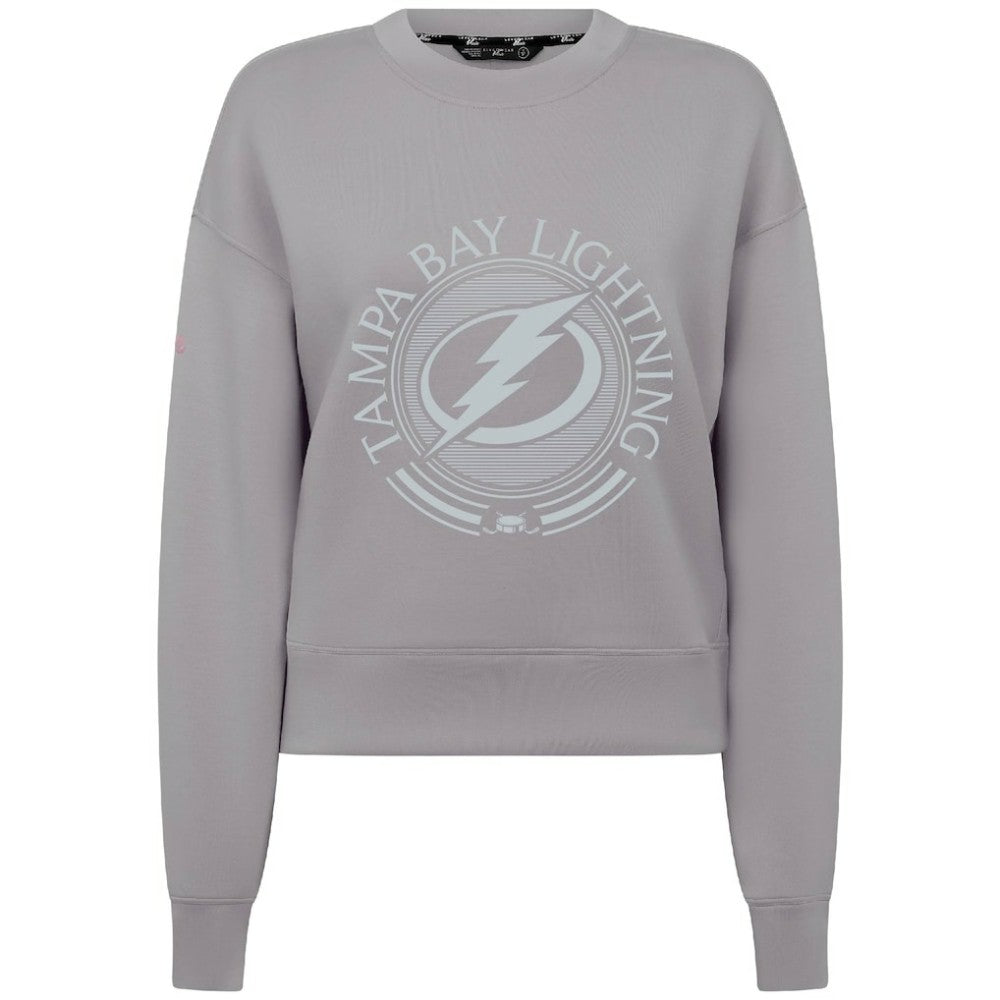 Tampa Bay Lightning Levelwear Women's Slate & Snow Sponge Tri-Blend Sweatshirt - Gray - NHL