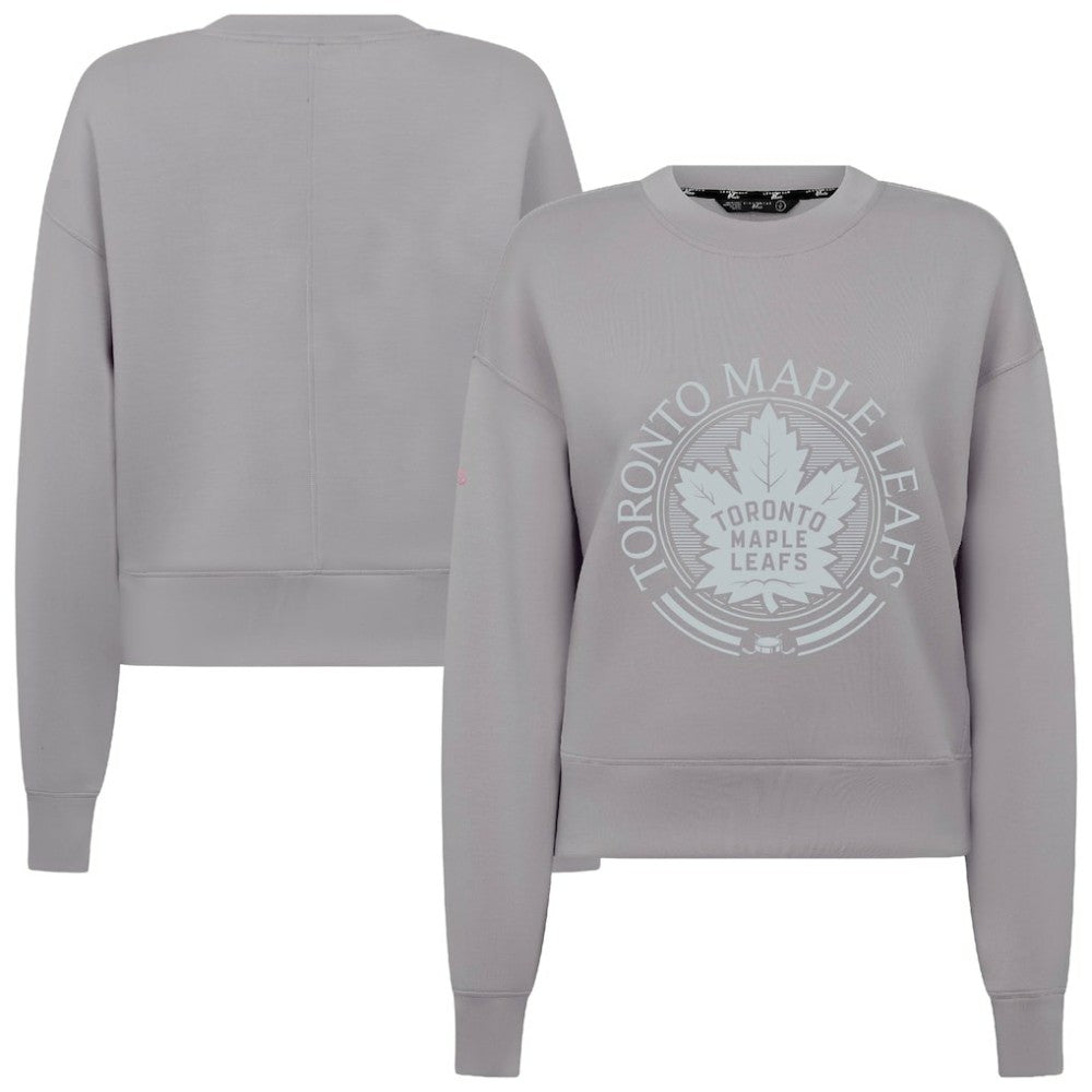 Toronto Maple Leafs Levelwear Women's Slate & Snow Sponge Tri-Blend Sweatshirt - Gray - NHL
