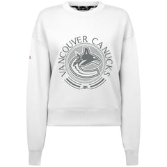Vancouver Canucks Levelwear Women's Slate & Snow Sponge Tri-Blend Sweatshirt - White - NHL