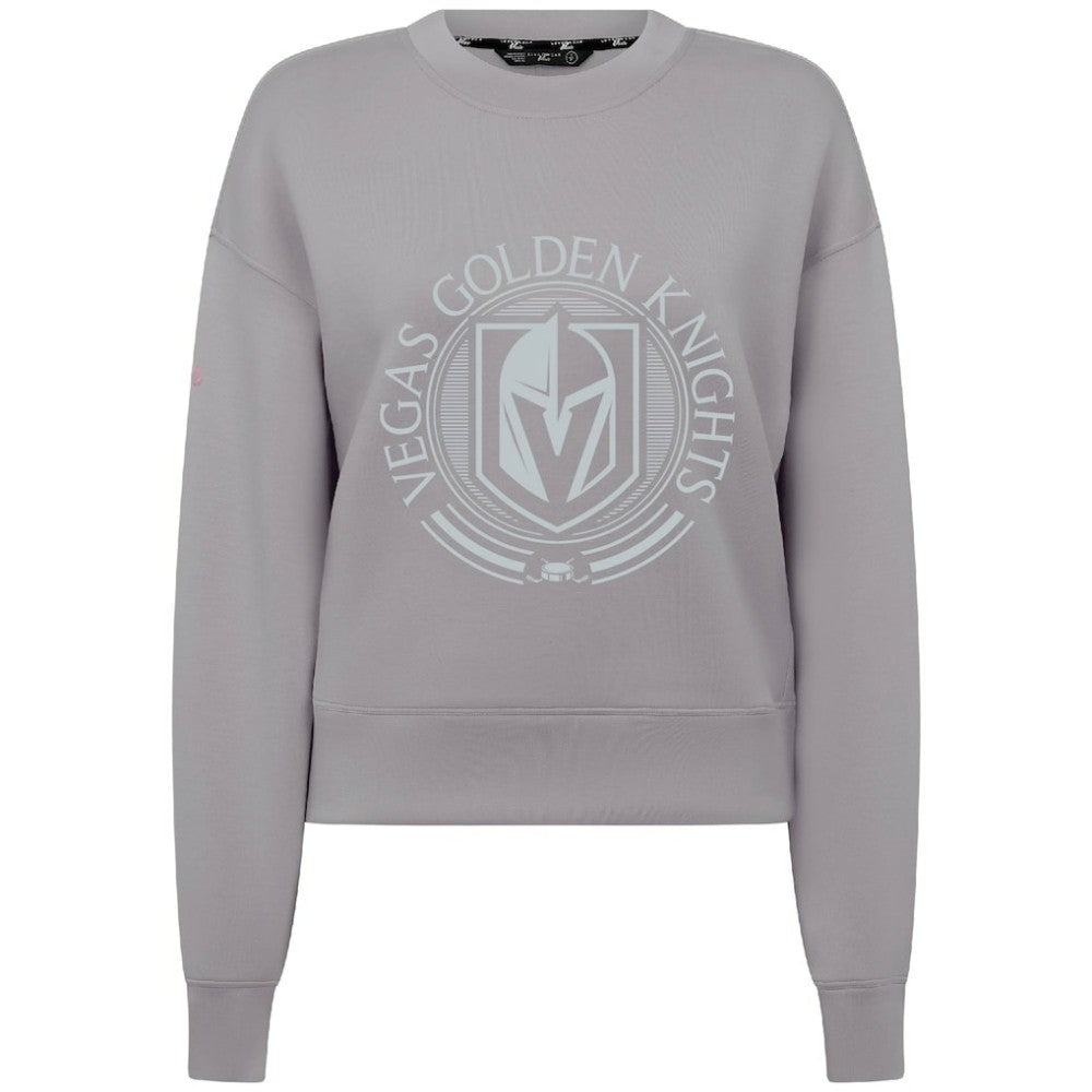 Vegas Golden Knights Levelwear Women's Slate & Snow Sponge Tri-Blend Sweatshirt - Gray - NHL