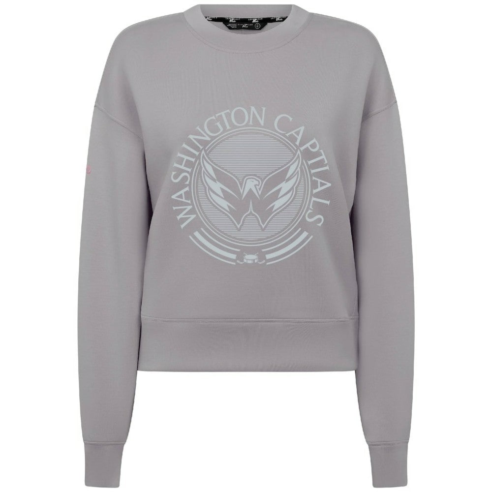 Washington Capitals Levelwear Women's Slate & Snow Sponge Tri-Blend Sweatshirt - Gray - NHL