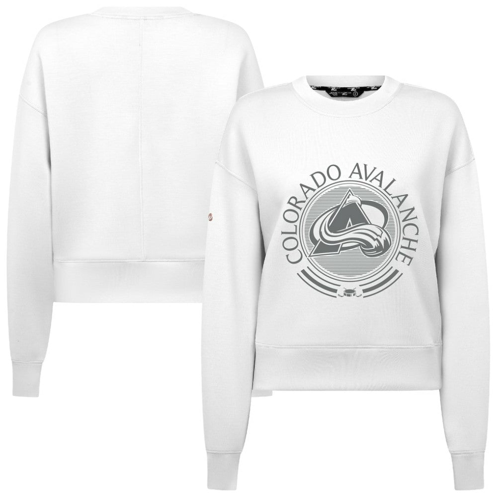 Colorado Avalanche Levelwear Women's Slate & Snow Sponge Tri-Blend Sweatshirt - White - NHL