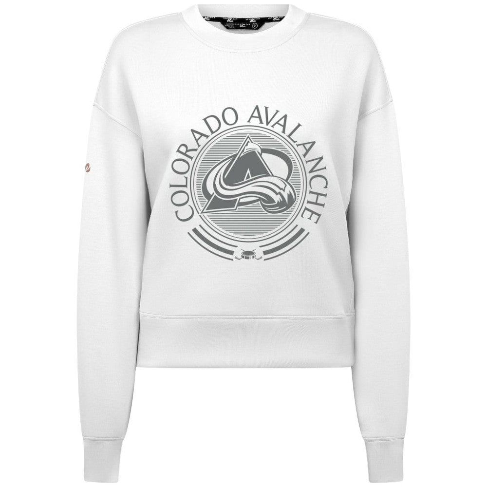 Colorado Avalanche Levelwear Women's Slate & Snow Sponge Tri-Blend Sweatshirt - White - NHL