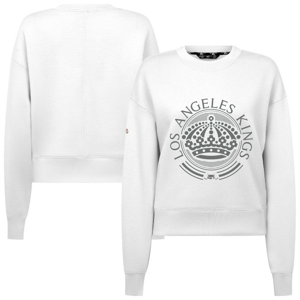 Los Angeles Kings Levelwear Women's Slate & Snow Sponge Tri-Blend Sweatshirt - White - NHL