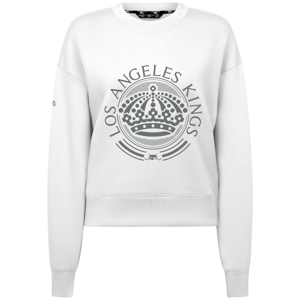 Los Angeles Kings Levelwear Women's Slate & Snow Sponge Tri-Blend Sweatshirt - White - NHL