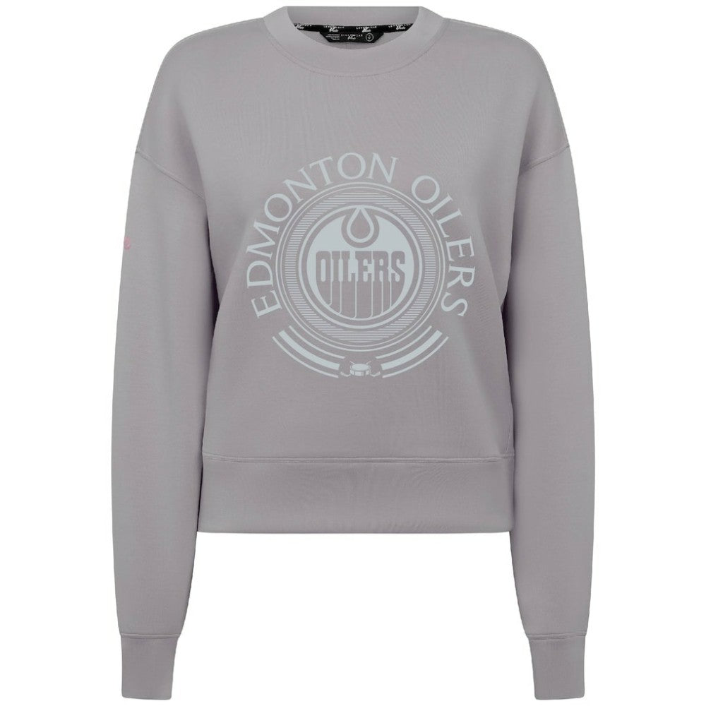 Edmonton Oilers Levelwear Women's Slate & Snow Sponge Tri-Blend Sweatshirt - Gray - NHL