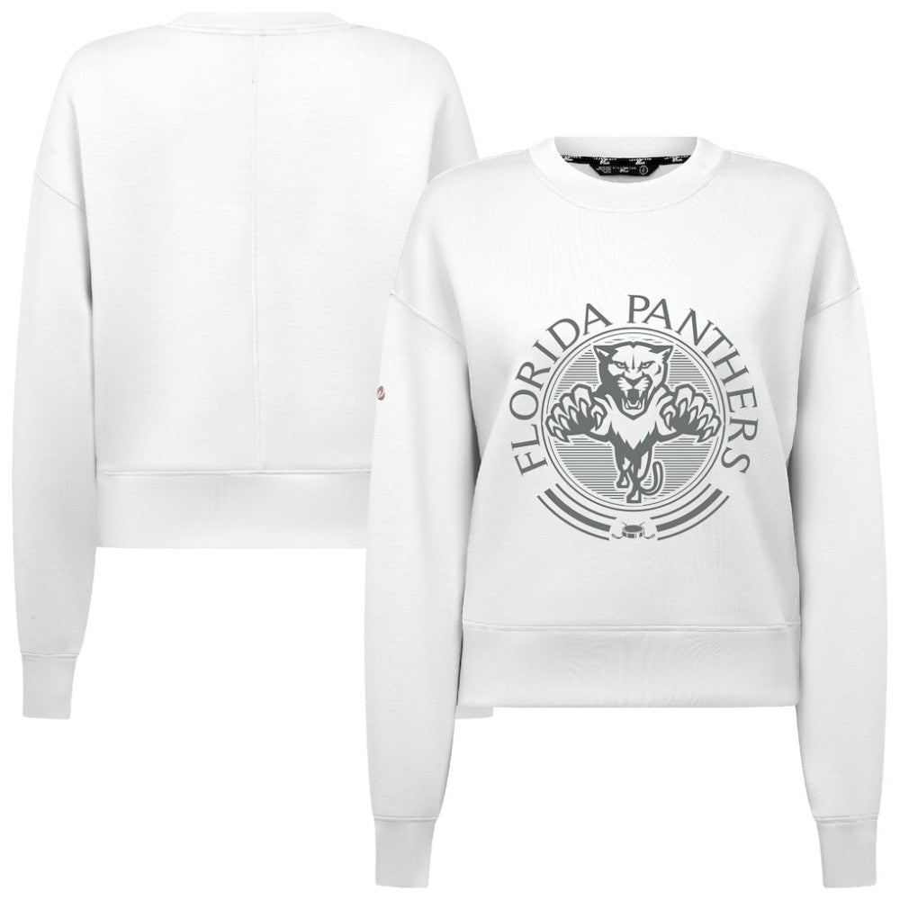 Florida Panthers Levelwear Women's Slate & Snow Sponge Tri-Blend Sweatshirt - White - NHL