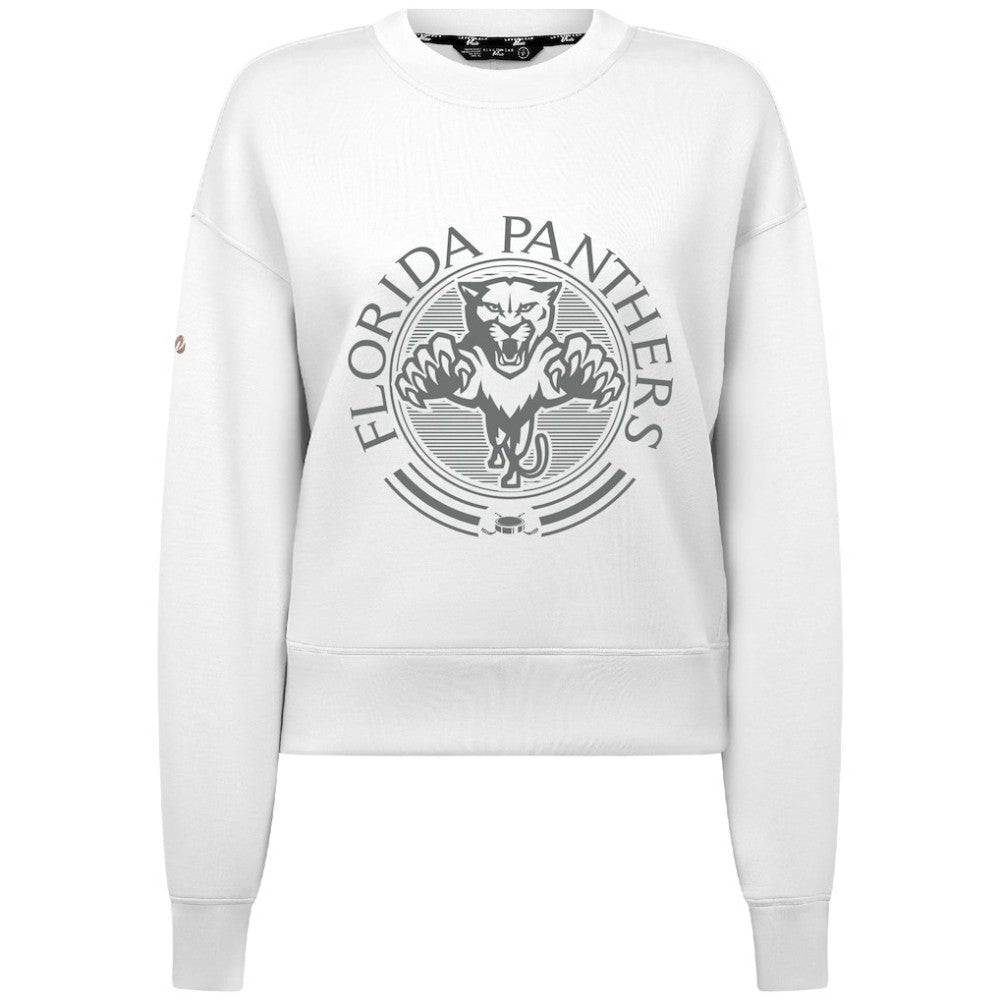 Florida Panthers Levelwear Women's Slate & Snow Sponge Tri-Blend Sweatshirt - White - NHL