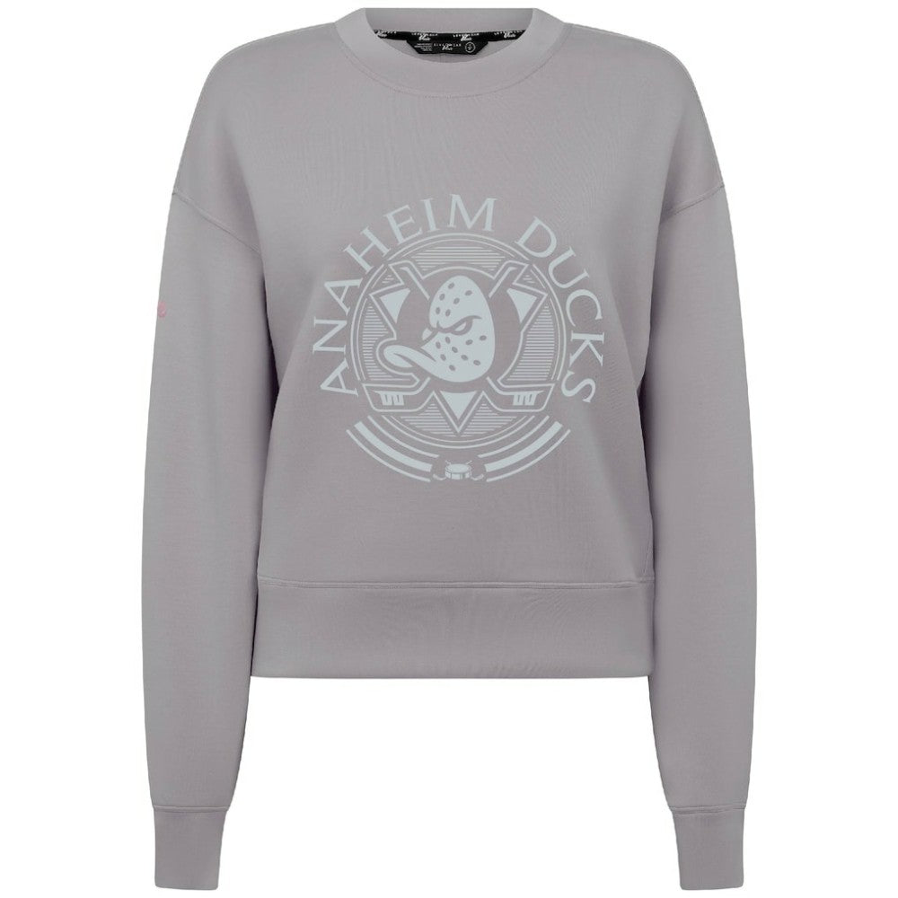 Anaheim Ducks Levelwear Women's Slate & Snow Sponge Tri-Blend Sweatshirt - Gray - NHL