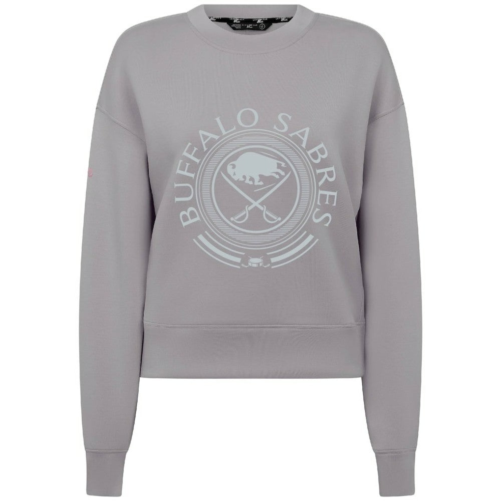 Buffalo Sabres Levelwear Women's Slate & Snow Sponge Tri-Blend Sweatshirt - Gray - NHL