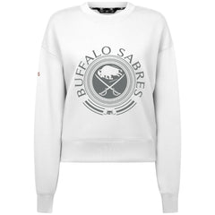 Buffalo Sabres Levelwear Women's Slate & Snow Sponge Tri-Blend Sweatshirt - White - NHL