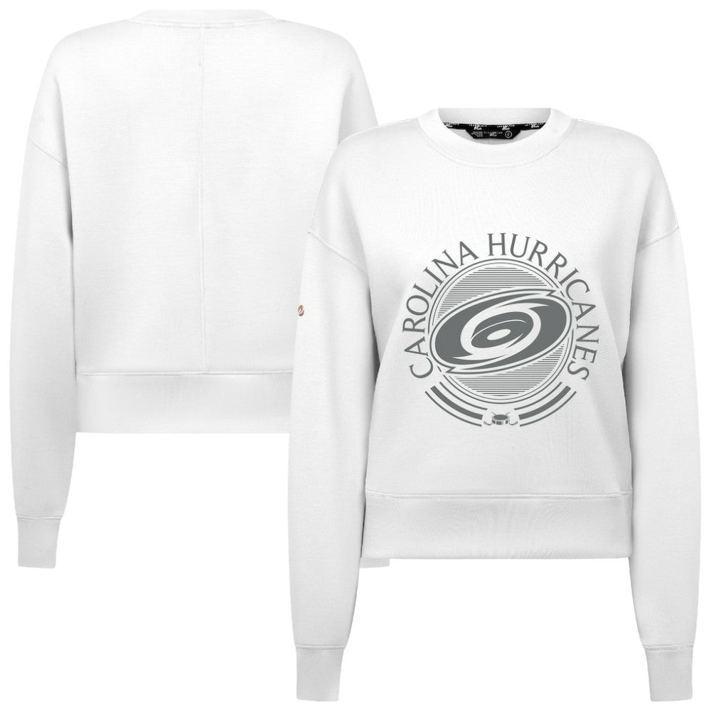 Carolina Hurricanes Levelwear Women's Slate & Snow Sponge Tri-Blend Sweatshirt - White - NHL