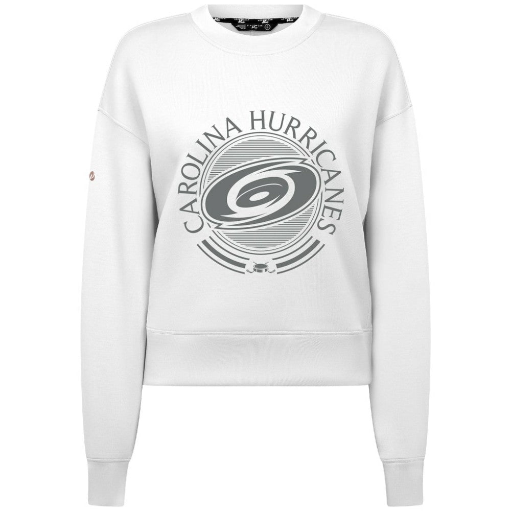 Carolina Hurricanes Levelwear Women's Slate & Snow Sponge Tri-Blend Sweatshirt - White - NHL