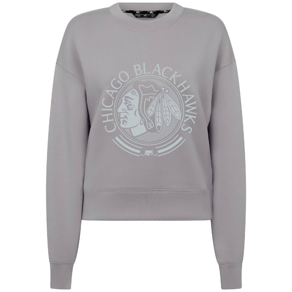 Chicago Blackhawks Levelwear Women's Slate & Snow Sponge Tri-Blend Sweatshirt - Gray - NHL