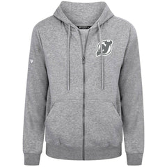 New Jersey Devils Levelwear Podium Chenille Logo Full-Zip Hoodie - Gray - NHL