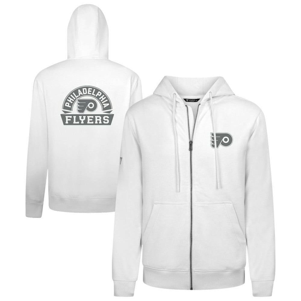 Philadelphia Flyers Levelwear Podium Chenille Logo Full-Zip Hoodie - White - NHL
