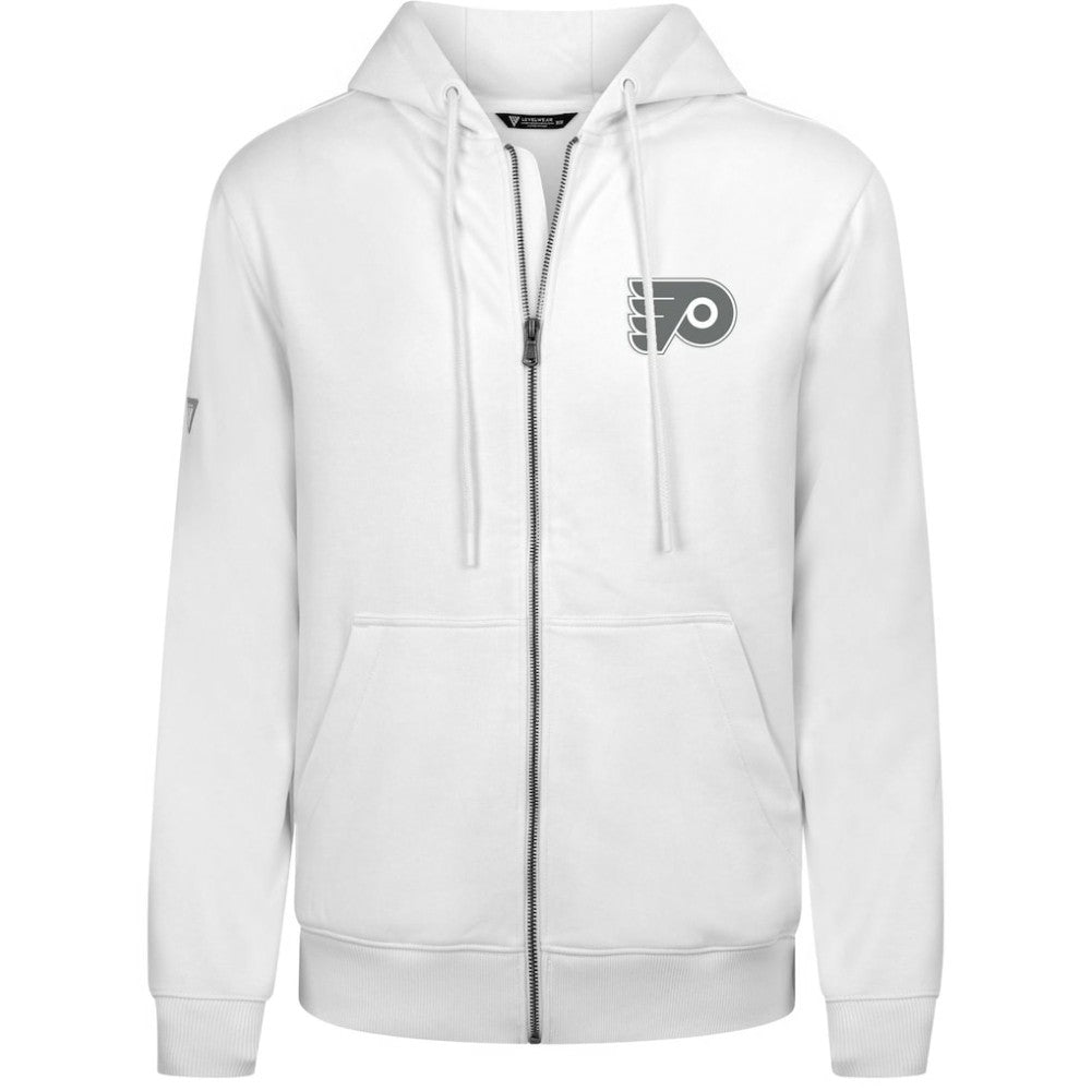 Philadelphia Flyers Levelwear Podium Chenille Logo Full-Zip Hoodie - White - NHL