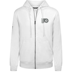 Philadelphia Flyers Levelwear Podium Chenille Logo Full-Zip Hoodie - White - NHL