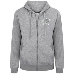 Columbus Blue Jackets Levelwear Podium Chenille Logo Full-Zip Hoodie - Gray - NHL