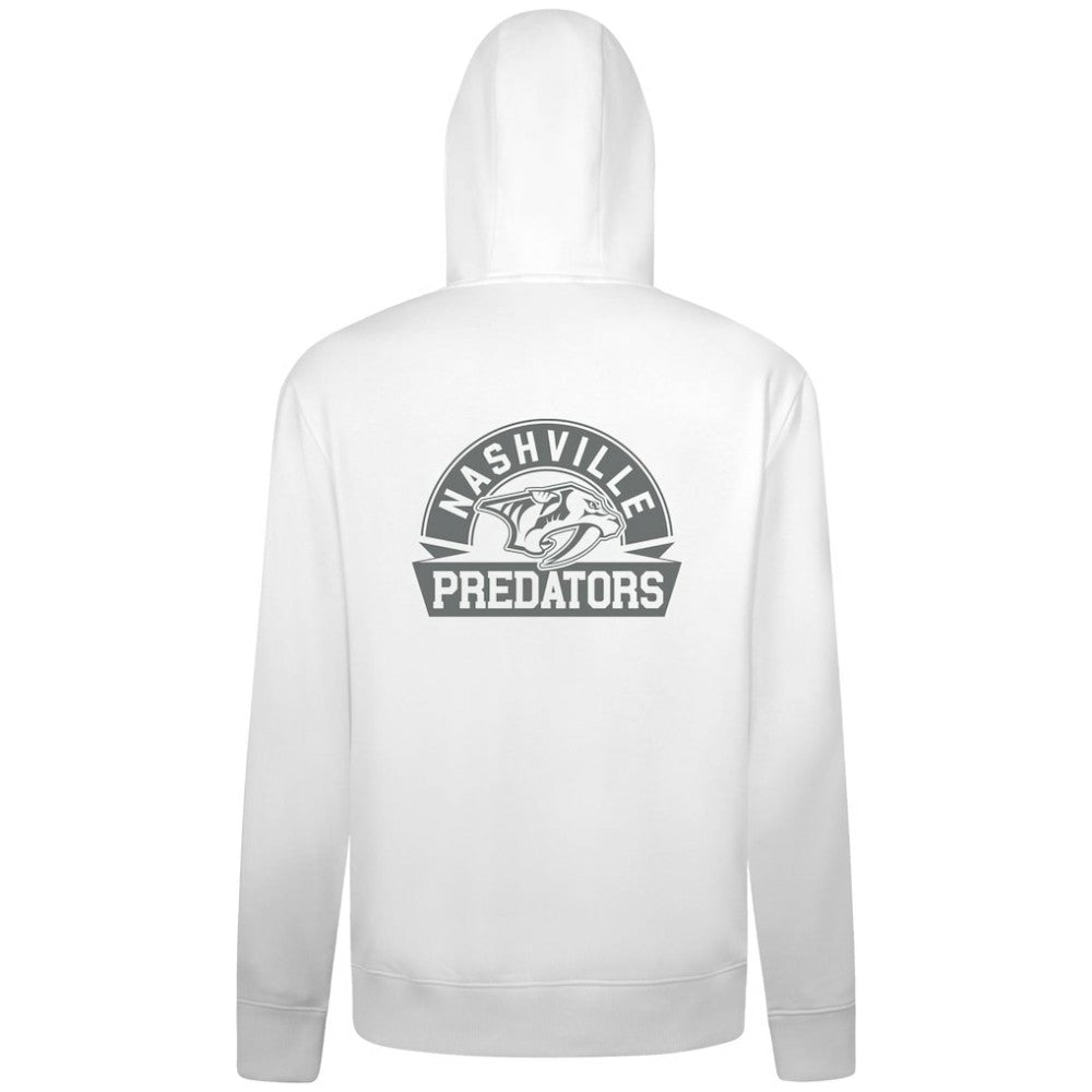 Nashville Predators Levelwear Podium Chenille Logo Full-Zip Hoodie - White - NHL