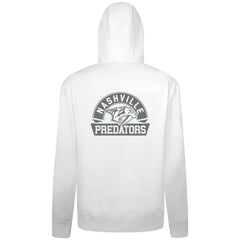 Nashville Predators Levelwear Podium Chenille Logo Full-Zip Hoodie - White - NHL